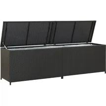 furnicato Gartenbox 200 x 50 x 60 cm Schwarz