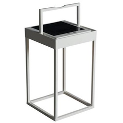 Portofino LED Solar/USB-Laterne weiss, dimmbar, Dammerungss