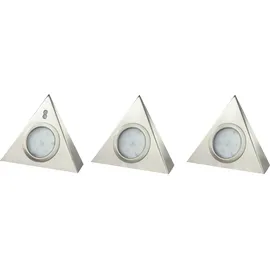 REV Ritter LED-Unterbauleuchten-Set Triangel 3 x 180,m 3000 K Sensor Silber