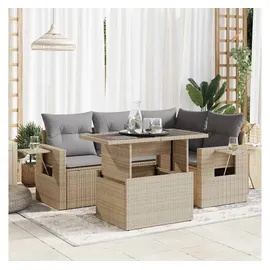 vidaXL Garten-Lounge-Set 5-tlg. beige