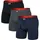 SAXX Multi-Sport Mesh Boxershorts blau/grau/schwarz M 3er Pack