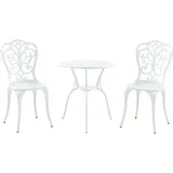 casa.pro Bistro-Set 3-tlg. Weiß