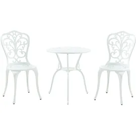 casa.pro Bistro-Set 3-tlg. Weiß