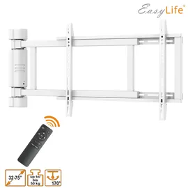 Easy Life EasyLife TV Wandhalterung elektrisch schwenkbar, 32 bis 75 Zoll, VESA bis 600x400 Weiß