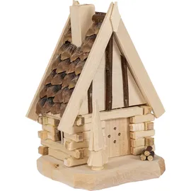 Saico Original Räuchermännchen "Räucherhaus, Finnhütte", natur, H:18cm L:10cm T:11cm, Holz, Räucherdeko, BxHxT: 10x18x11 cm