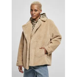 URBAN CLASSICS Ladies Lapel Teddy Jacket unionbeige S Beige
