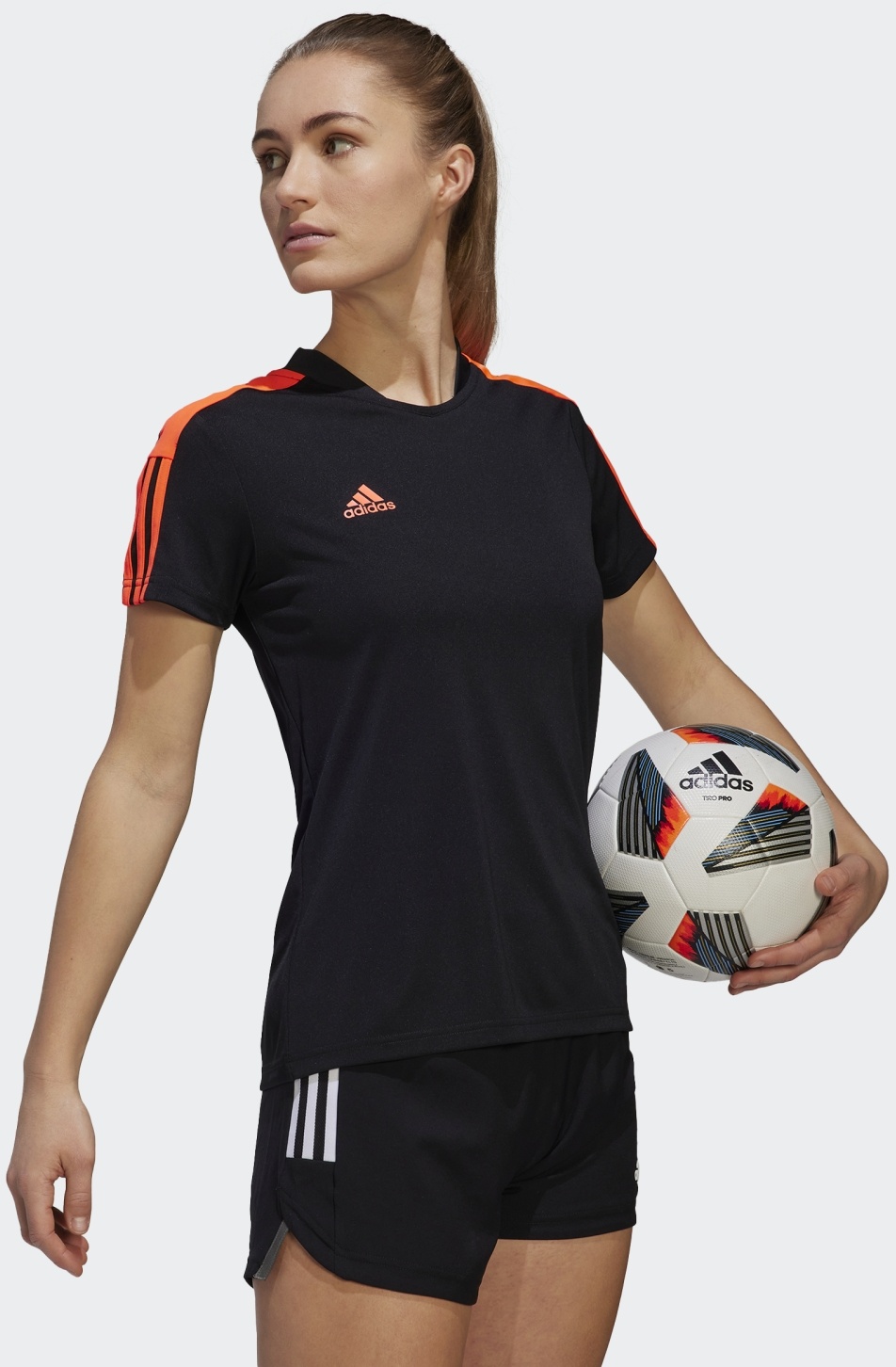 adidas TIRO TR JSY ESW Damen Fußballtrikot schwarz/orange - XS