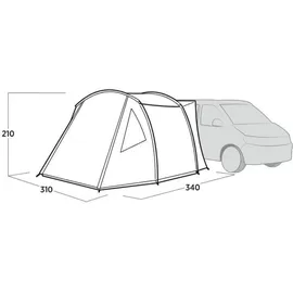 Easy Camp Eidfjord Vorzelt (Größe One Size, grau)