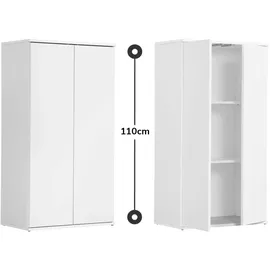 mokebo Midischrank in Weiß Der Schlanke Mehrzweckschrank Allzweckschrank oder Aufbewahrungsschrank