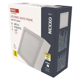 EMOS LED Panel 7,6 W quadratisch 680 lm weiß
