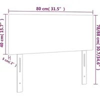 VidaXL LED Kopfteil Dunkelgrau 80x5x78/88 cm Samt