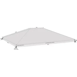 Quick Star Pavillon Schutzhaube 3 x 4 m Transparent