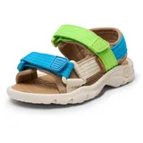 Bisgaard Kinder Sandalen NICO Blau-Grün Textil, Größe:32, Farbauswahl:Multicolor