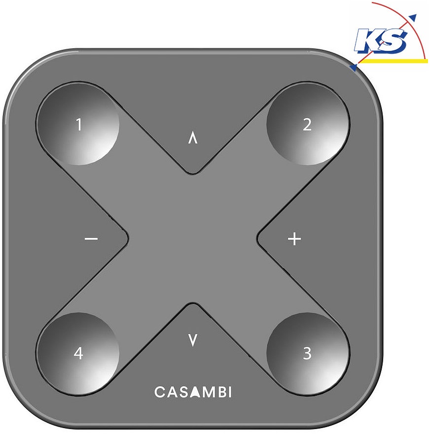 Arditi Bluetooth Lichtschalter / Wand-Fernbedienung CASAMBI XPRESS, 8 Tasten (4x programmierbar), Weiß ARD-800672