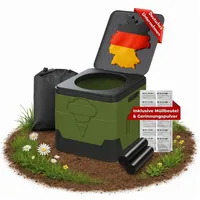 Coemo Faltbare Campingtoilette Outdoortoilette in Grün | Gr.: onesize