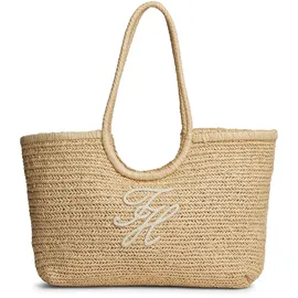 Tommy Hilfiger TH Elevated Summer Tote Shopper Raffia Beige