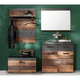 INOSIGN Garderoben-Set »Ilana«, (Set, 4 St.), moderner Industrial Style, grau