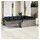vidaXL Gartensofa-Set 10-tlg. grau Polyrattan