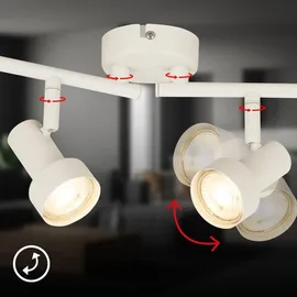 Briloner Deckenlampe 4-flammig schwenkbar Altweiß