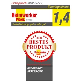 SCHEPPACH MS225-53E 7-in-1 inkl. 1 x 2,0 Ah Akku + Ladegerät 2,4 A + 2. Messer + Motoröl