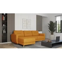 Fun Möbel Ecksofa mit Schlaffunktion MARLIES Stoff Opera Velvet