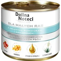Dolina Noteci PREMIUM für Hunde kleiner Rassen mit Kalbstomaten und Nudeln 185 g