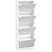 VidaXL Schuhschrank Weiß 60x21x163,5 cm Holzwerkstoff