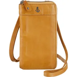 Geldbörse HARBOUR 2ND "Lina", gelb (oriental mustard), Leder, washed, Basic, Kleinlederwaren, Geldbeutel Portemonnaie mit RFID-Technologie