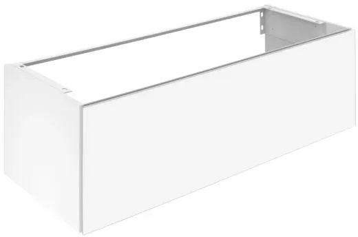 Keuco X-Line Waschtisch-Unterschrank 33181300000 Dekor weiß matt, Glas weiß klar, 120x40x49cm