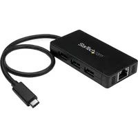 Startech 3-Port USB-C and GbE - Schwarz