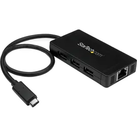 Startech 3-Port USB-C and GbE - Schwarz