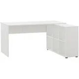 Proregal Eckschreibtisch Pigeon HxBxT 73,6 x 150 x 121,6 cm 6 Fächern Weiß