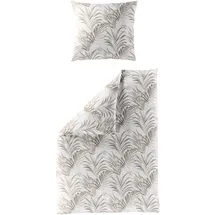 BIERBAUM Bettwäsche Mako-Satin, kitt % 155x220cm, mit 1 Kissen) - 135x200cm, mit 1 Kissen