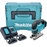 Makita, Stichsäge, DJV 180 SYXJ Akku Stichsäge 18 V 135 mm  + 2x Akku 1,5 Ah + Ladegerät + Makpac