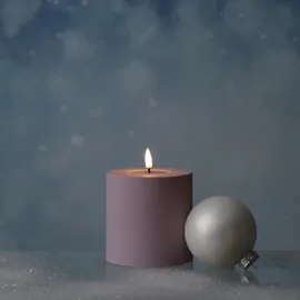 Deluxe Homeart LED Stumpenkerze MIA 10 cm rosa