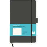 Heye Kombitimer schwarz mittel 2027: Schwarzer Terminkalender 2027. Buch-Kalender mit Lesebändchen und Gummiband. Taschenkalender zum Planen von Terminen.