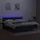 vidaXL Boxspringbett mit Matratze & LED Schwarz 180x200 cm Stoff