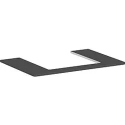 hansgrohe Xelu Q Konsole 54094910 780 x 550 mm, Ausschnitt 500 x 480 mm, diamantgrau matt