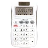 Lexibook - 8-stelliger Taschenrechner - Grund- und Speicherfunktion - Weiche Silikonschlüssel für Büro, Schule, Zuhause - Solar & Batterien - Weiß/Grau - C208