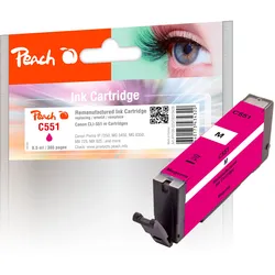 Peach Tintenpatrone magenta kompatibel zu Canon CLI-551M, 6510B001
