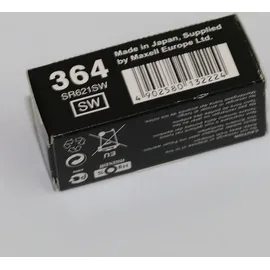 Maxell SR621SW 364 Silberoxid Batterie 1,55V