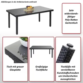 MCW Chieti Gartentisch 160 x 90 x 74 cm braun