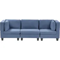 3-Sitzer Sofa Leinenoptik blau UNSTAD