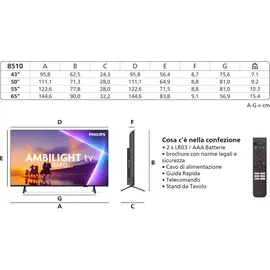 Philips 50PUS8510/12 50'' 4K QLED Ambilight TV