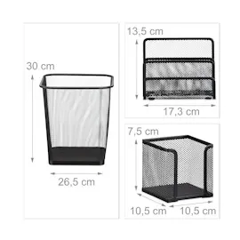 Relaxdays Schreibtischset schwarz