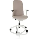HJH Office Bürostuhl NESTORA Stoff moderner Drehstuhl bequem gepolstert, hohe Rückenlehne, Beige 760019