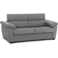 2-sitzer Schlafsofa Contrada, Schlafsofa Fürs Wohnzimmer, Gepolstert, Abnehmbar, 100 % Made In Italy-qualität, 205x95 H100 Cm, Grau - Dmora
