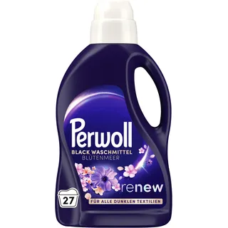Perwoll Blütenmeer Waschmittel (27 Waschladungen), Feinwaschmittel reinigt sanft und erneuert dunkle Farben und Fasern, mit Dreifach-Renew-Technologie und verführerischem Duft
