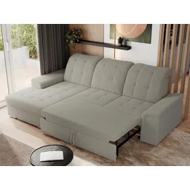 mks möbel ECKSOFA MADRITO L - Hellgrau Boucle - Links