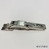 Evineo ineo Glasscharnier-Set ohne Soft-Close, für Spiegelschrank, 2 Stück, BL000057,